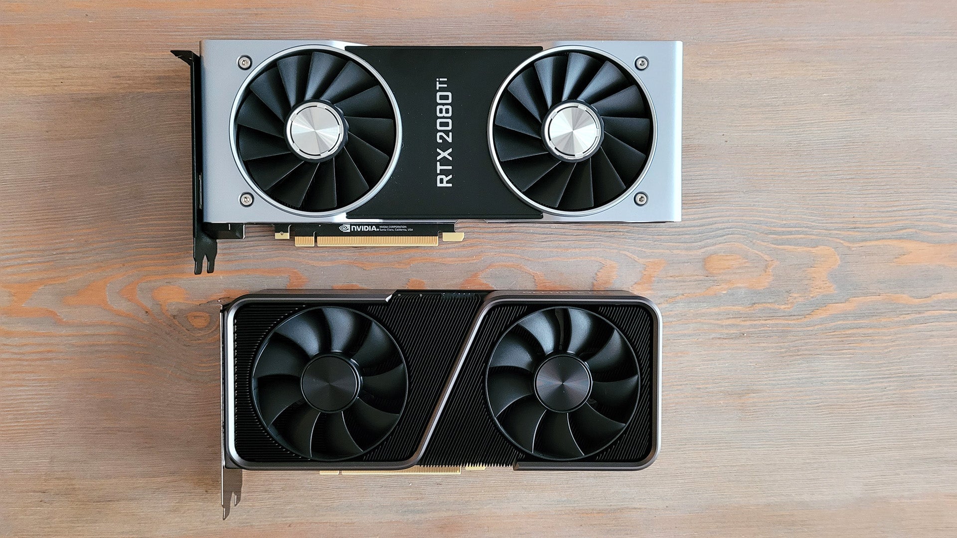 Top: RTX 2080 Ti. Bottom: RTX 3070.