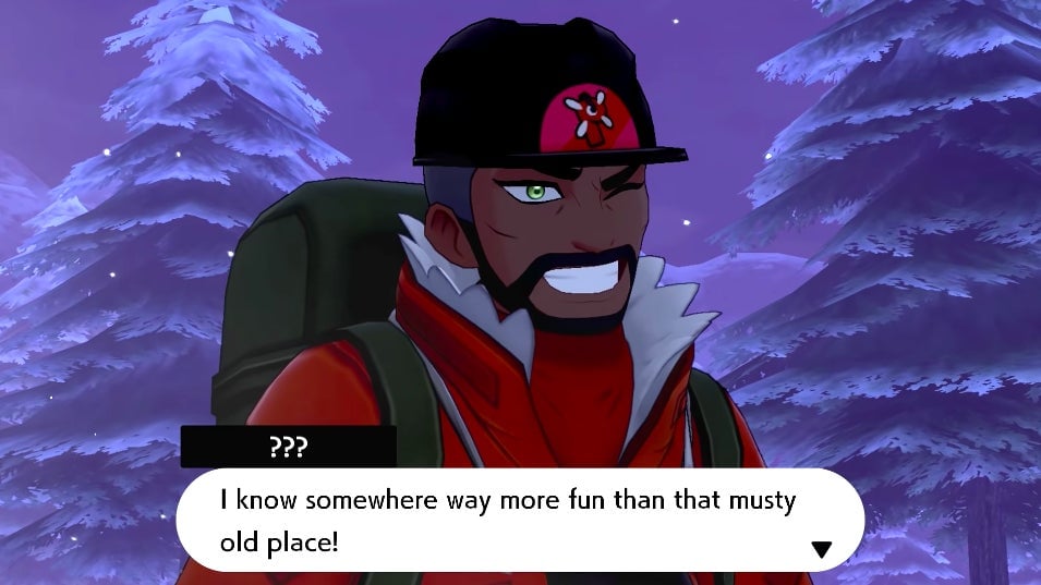 The Crown Tundra’s mysterious new trainer introducing himself to you.