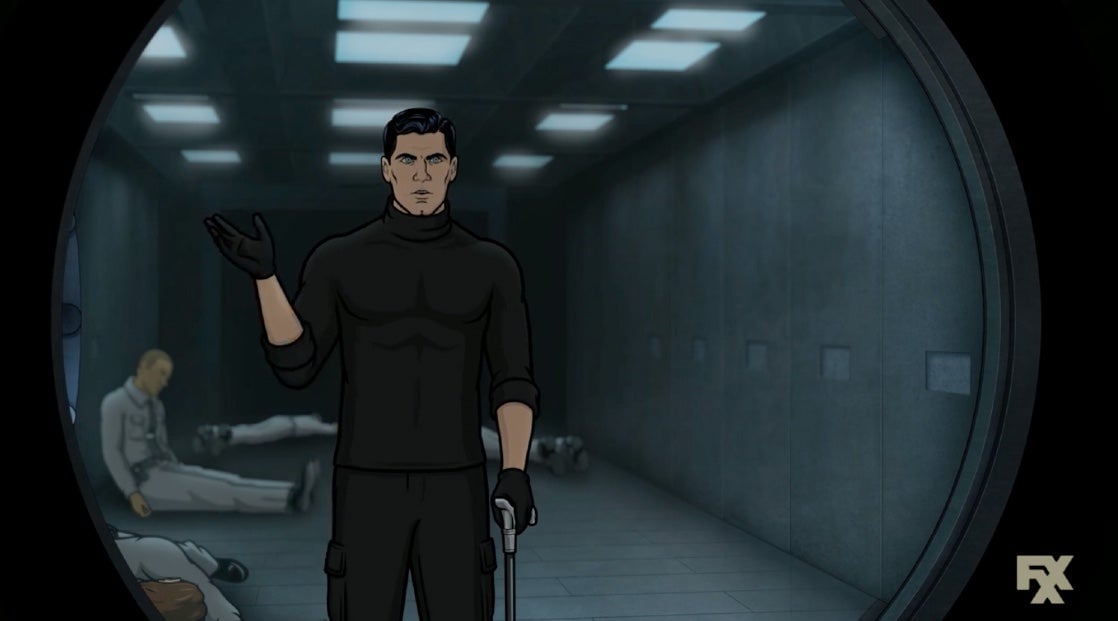 Archer with his “tacti-cane.”