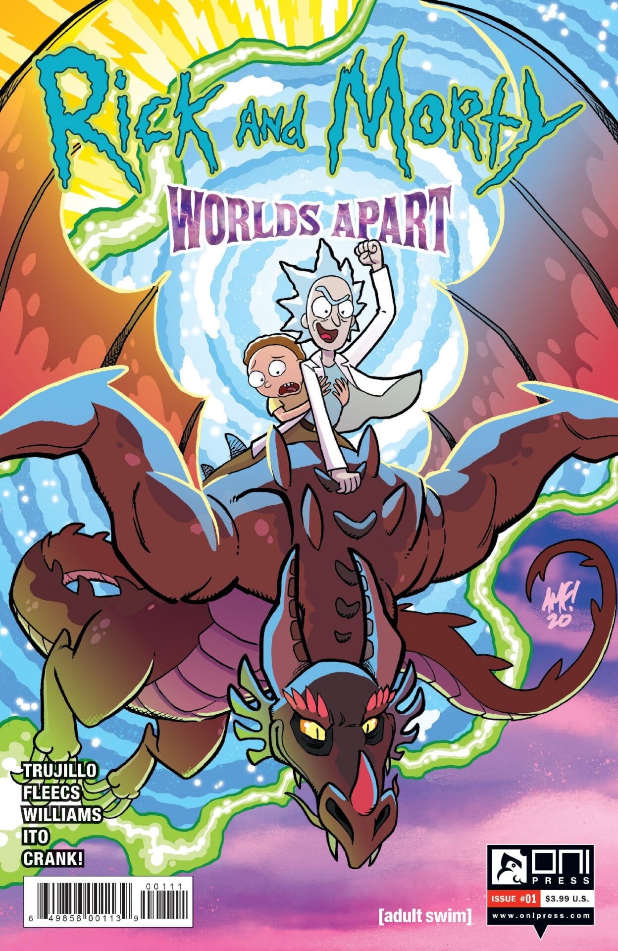 The cover of Rick and Morty: Worlds Apart.
