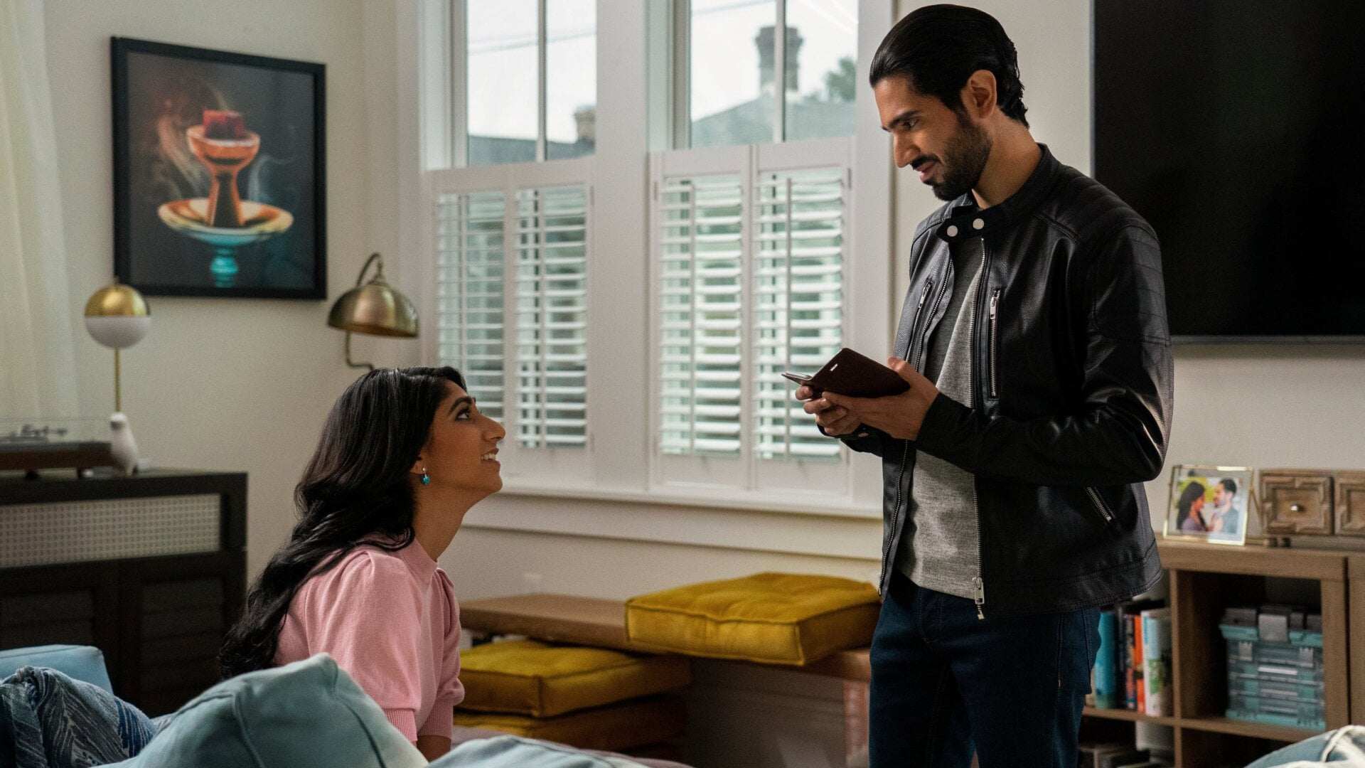 Sunita Mani and Omar Maskati in Evil Eye.