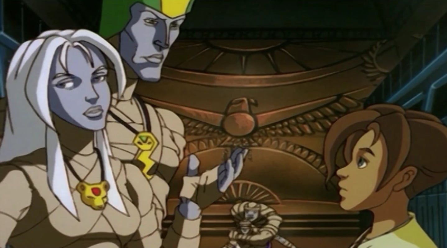 From left to right: Nefer-Tina, Rath, and Presley. That’s team leader Jak-Al and Armon wrestling in the background.