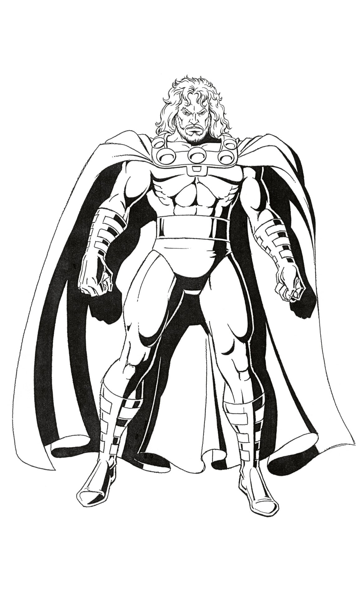 Magneto in his signature outfit.