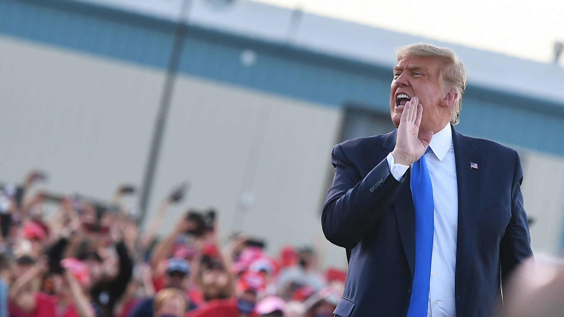 President Donald Trump at a Nevada rally.