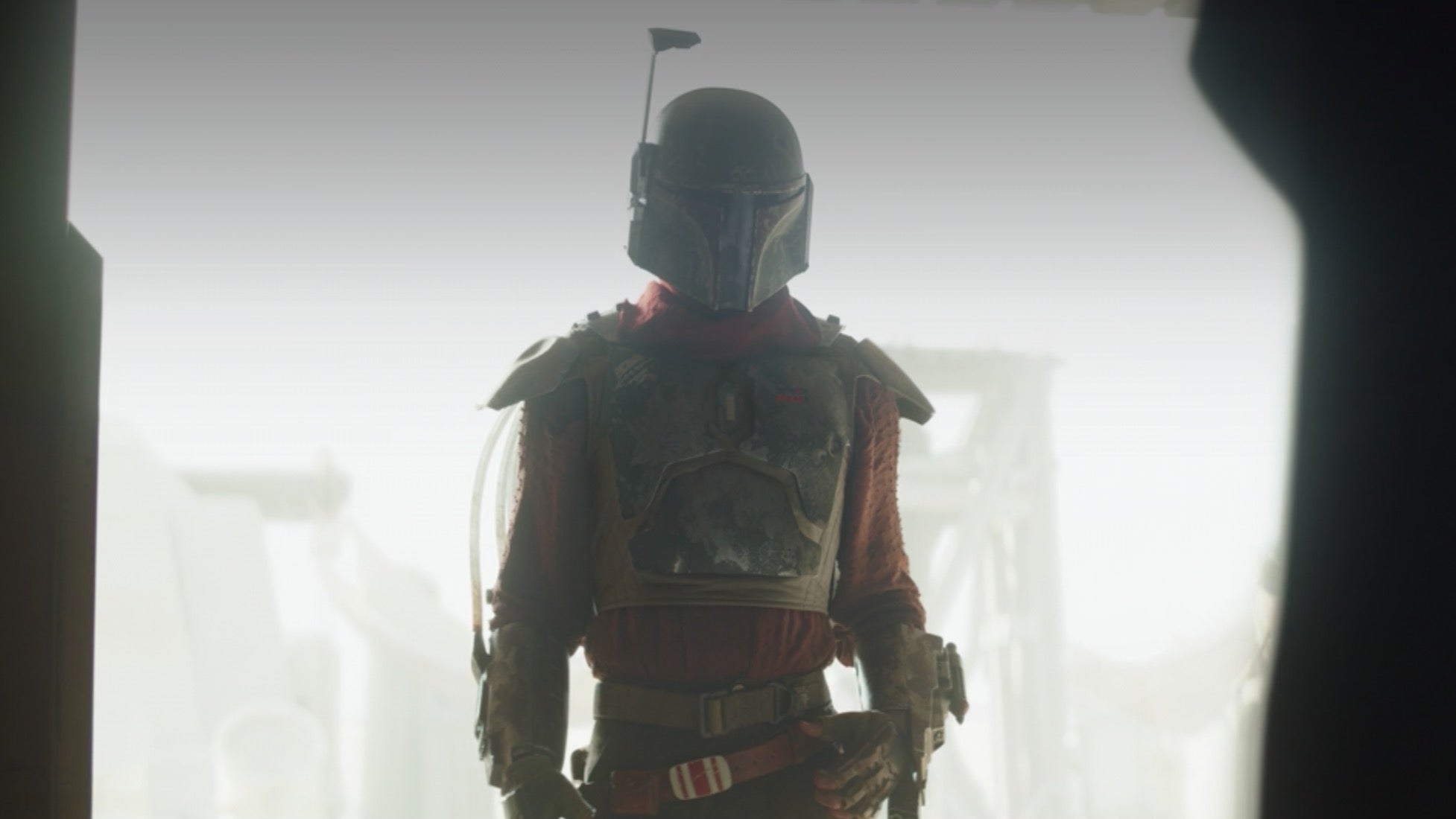 Cobb Vanth in the armor of Boba Fett. 