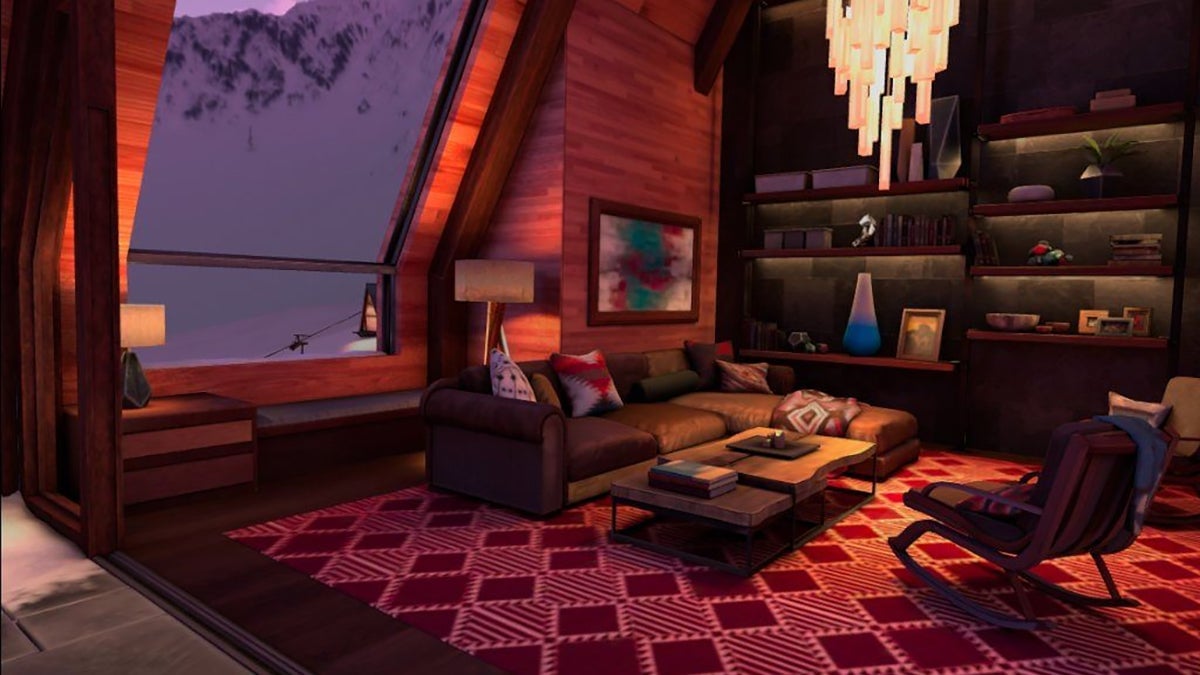 Hanging out in the Winter Lodge.