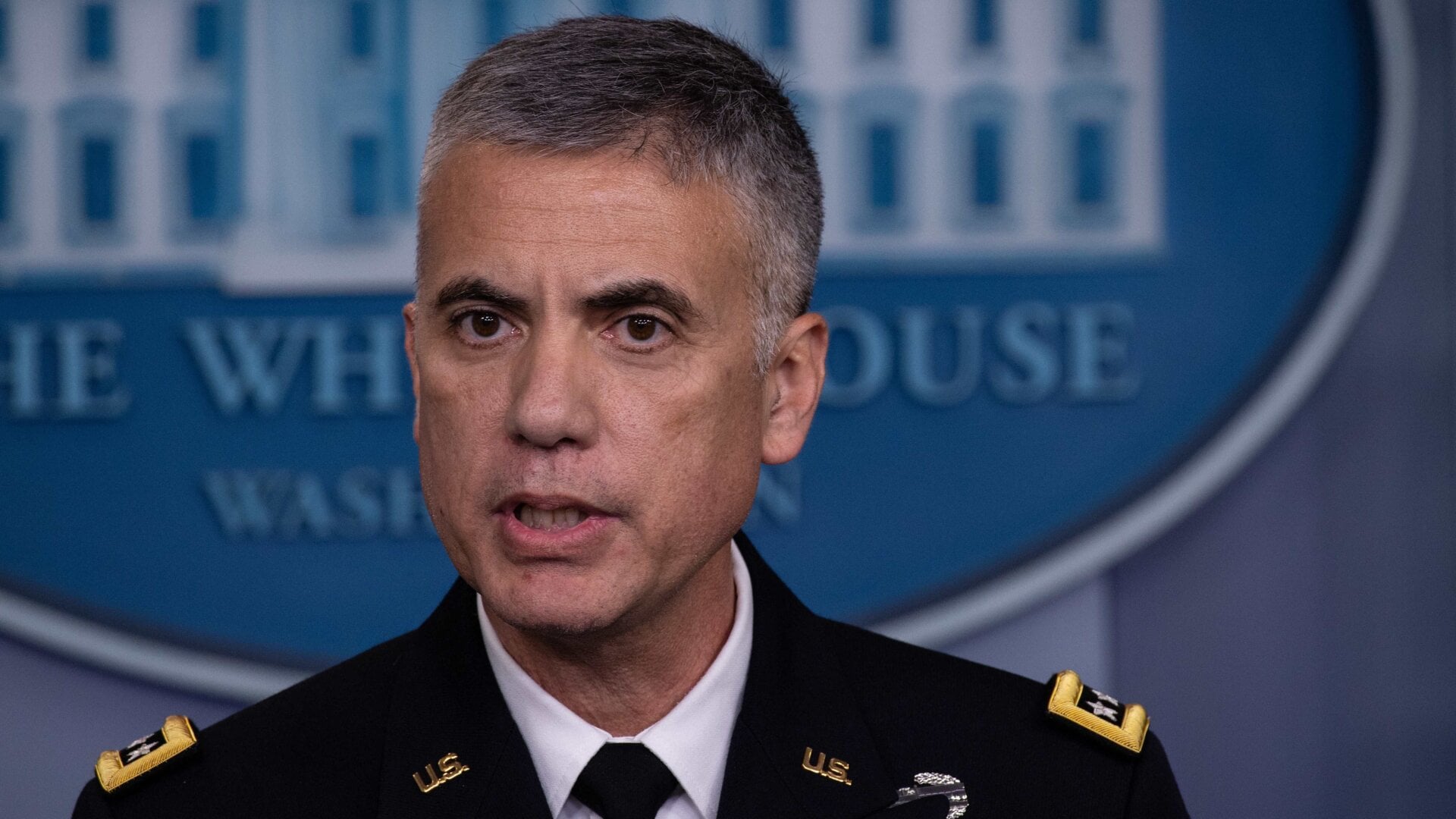 Gen. Paul Nakasone, now director of the National Security Agency, during a press briefing on national security at the White House in Washington, DC, on August 2, 2018.