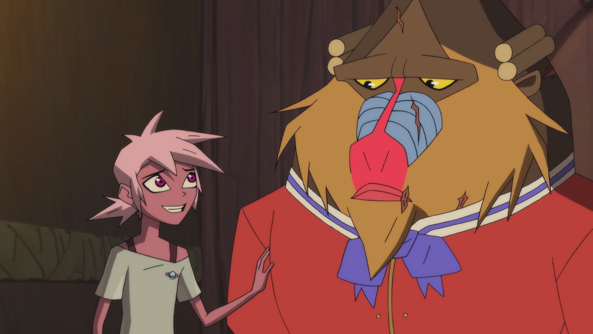 Kipo and Scarlemagne share a moment. 