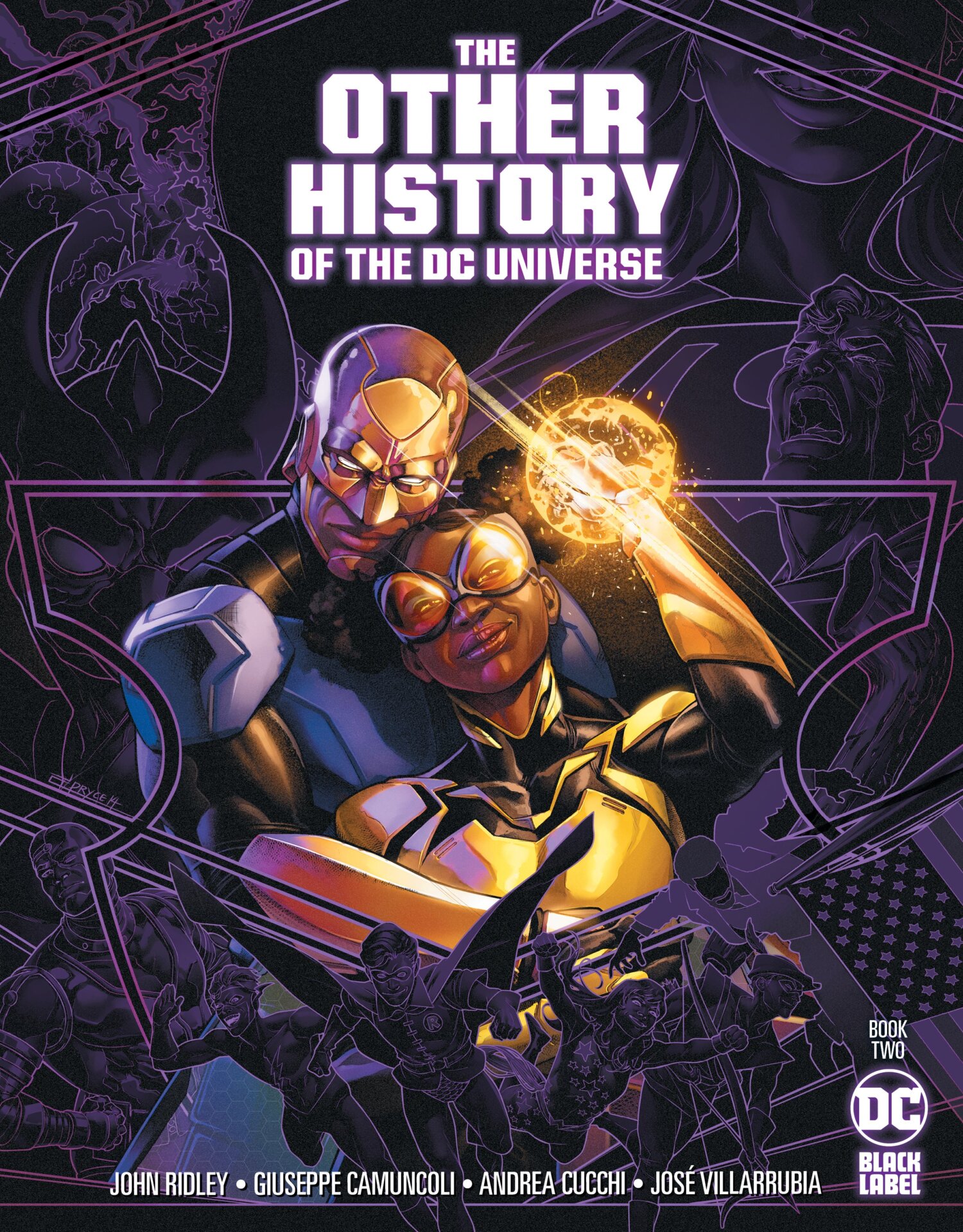 Guardian and Bumblebee on the cover of The Other History of the DC Universe #2.