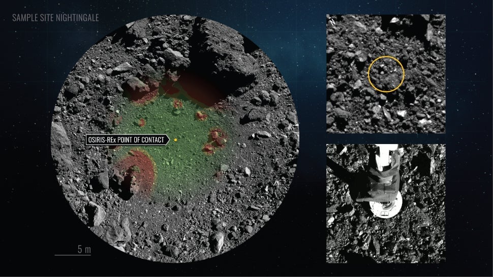 Nightingale hazard map and TAG location. 