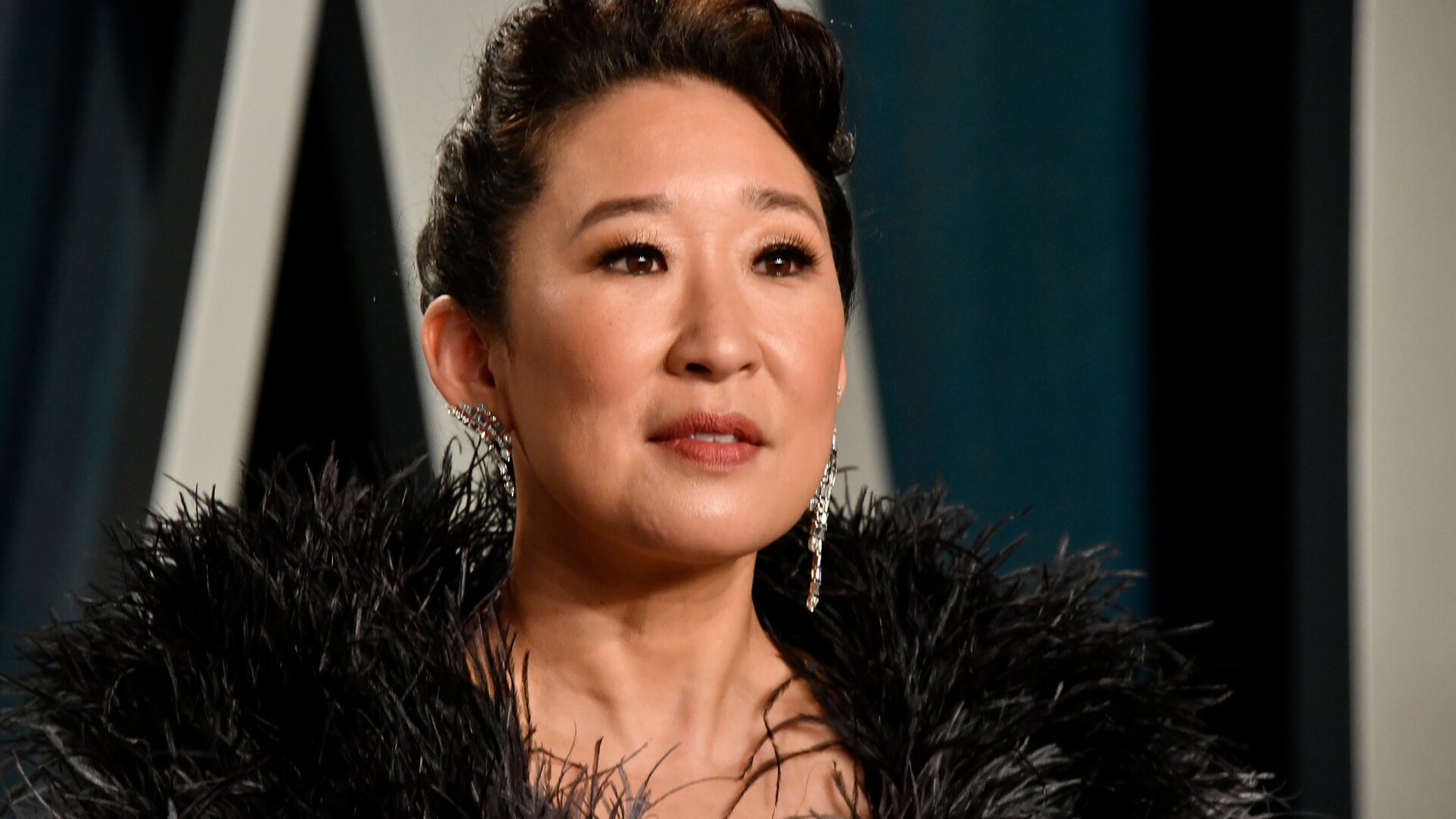 Sandra Oh at the Vanity Fair Oscar Party in February 2020.