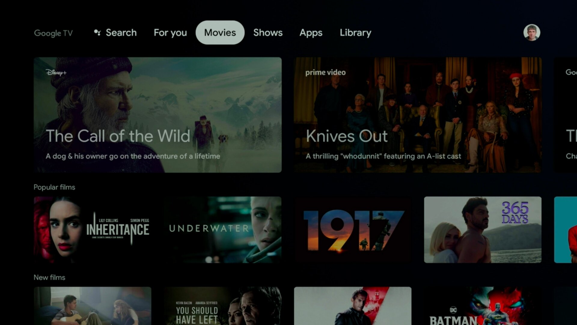 Google TV will show you movies and shows across multiple streaming services.