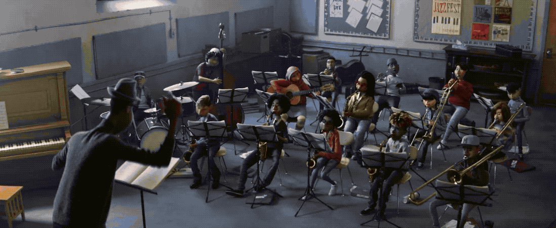 Scenes from Joe Gardner’s life on Earth.