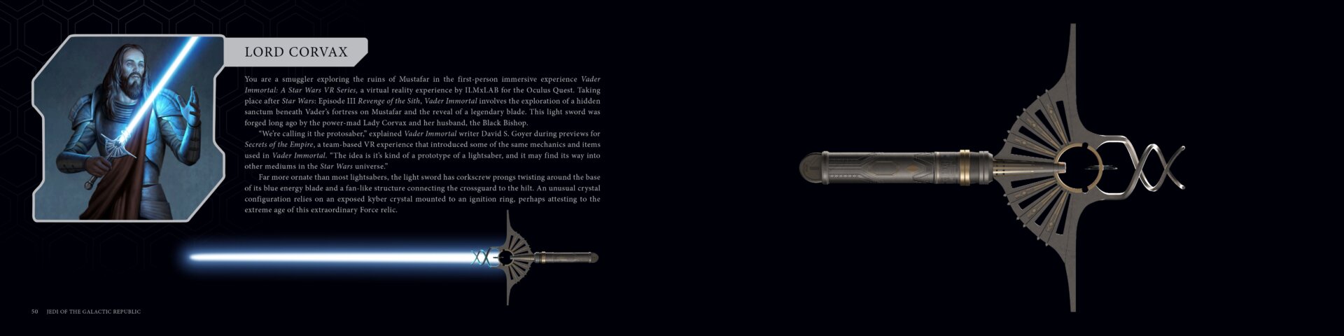 This saber is from the VR game Vader Immortal.