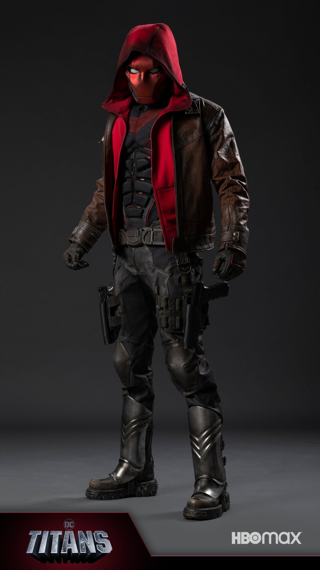 A photo of Titans’ actual Red Hood costume.