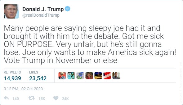 Screenshot: faketrumptweet.com