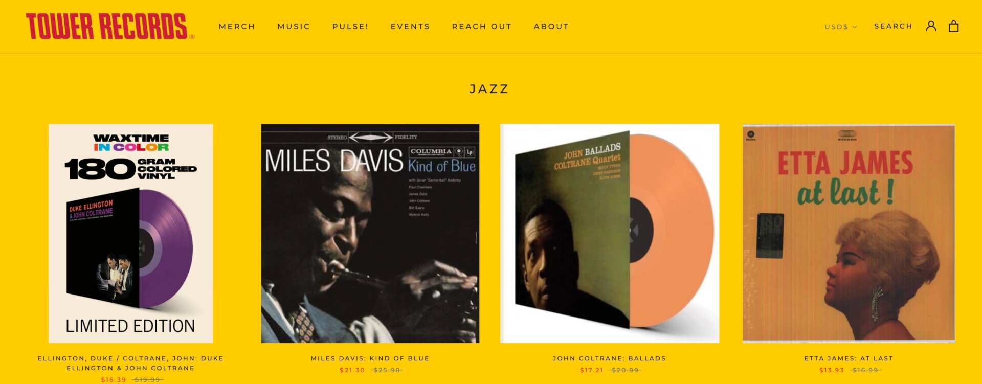 Screenshot: Tower Records