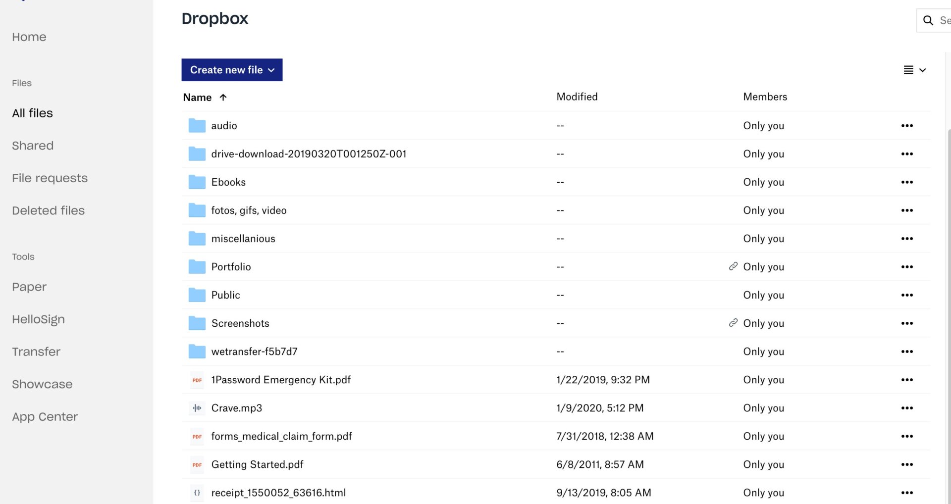 My Dropbox was an unmitigated disaster. I had no freaking idea what was in most of these folders.