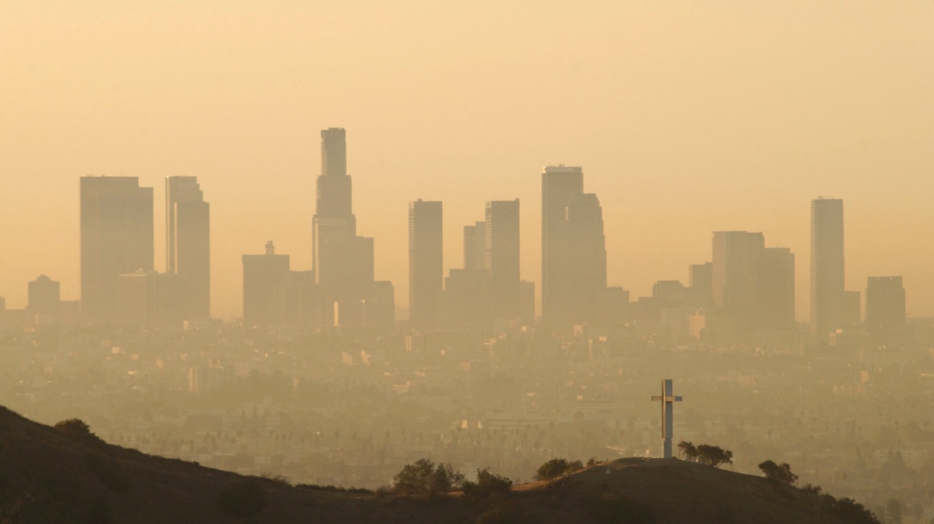 Polluted air over Los Angeles.
