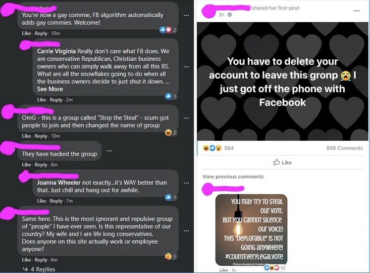 Some people seem to be having trouble figuring out how to leave the group, and other members have stepped in to help out.