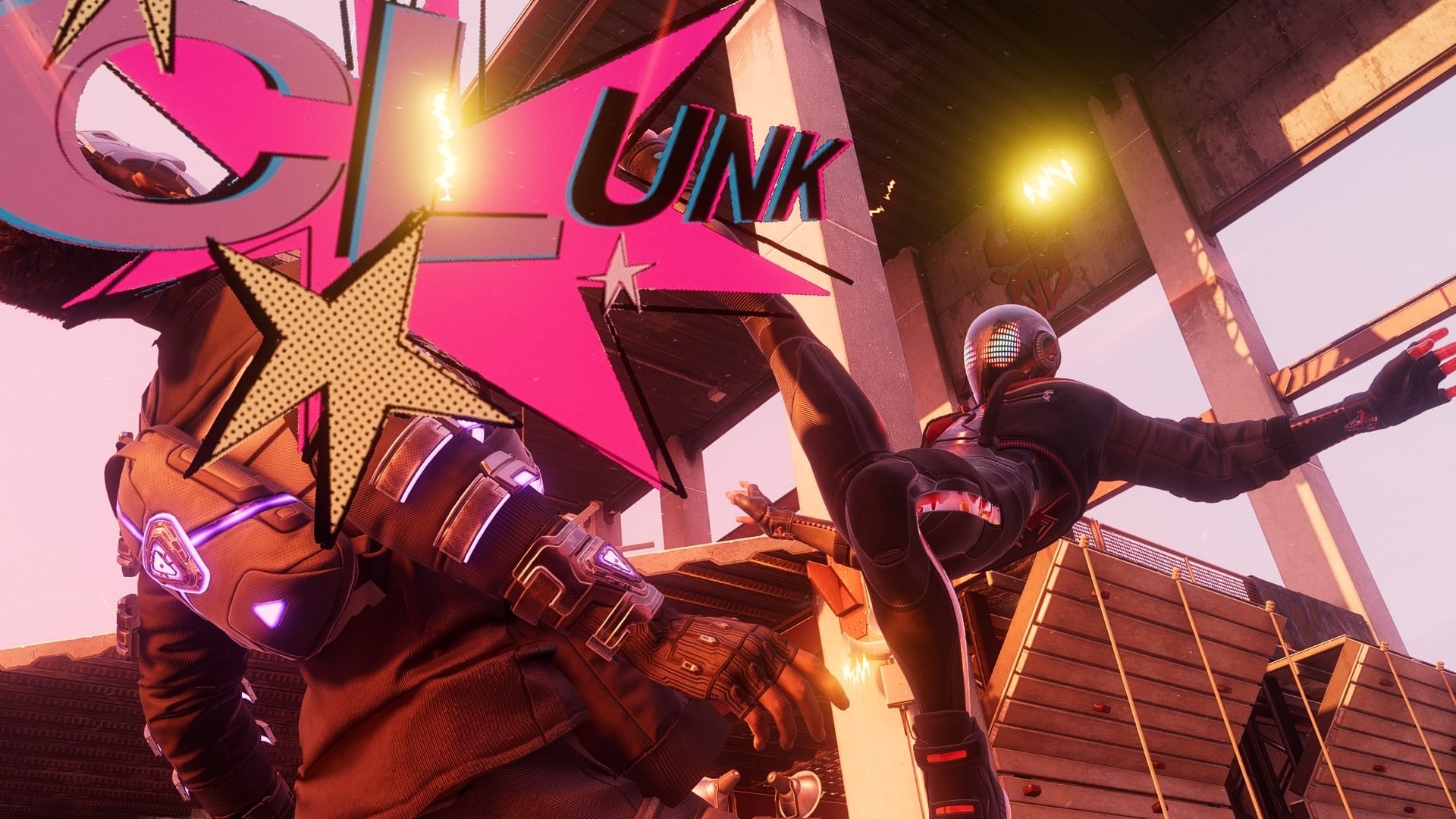 Miles introducing an Underground goon to his sneaker.