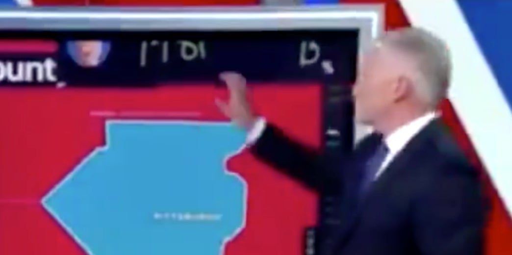 Screenshot from a video of CNN distributed on Twitter