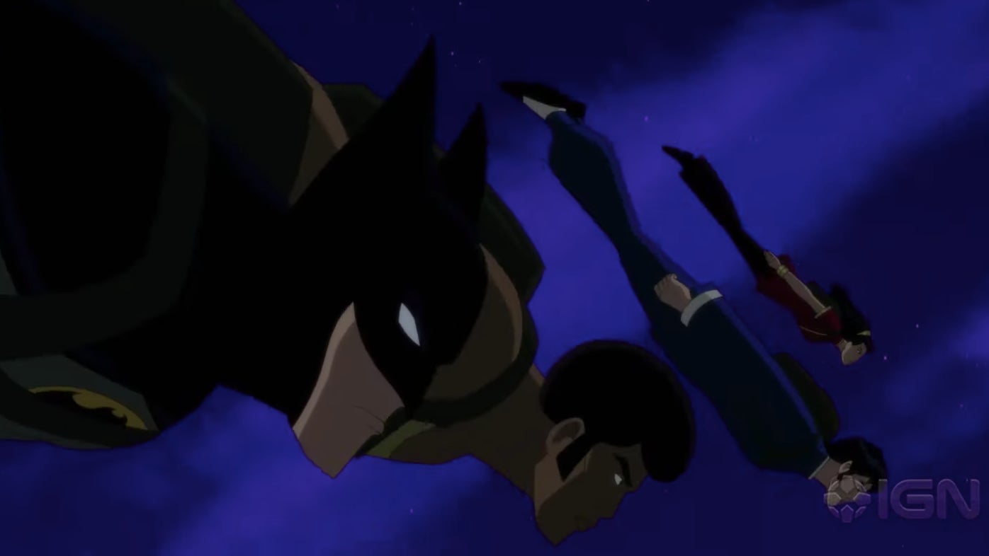 Batman, Ben Turner, Richard Dragon, and Shiva diving into the fray.