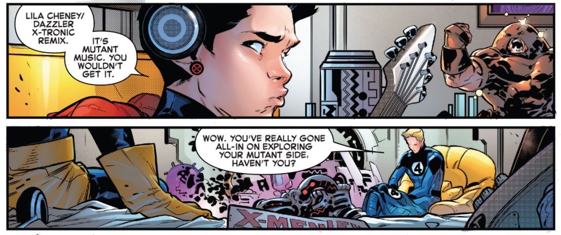 Franklin embracing his “mutant side” via music.