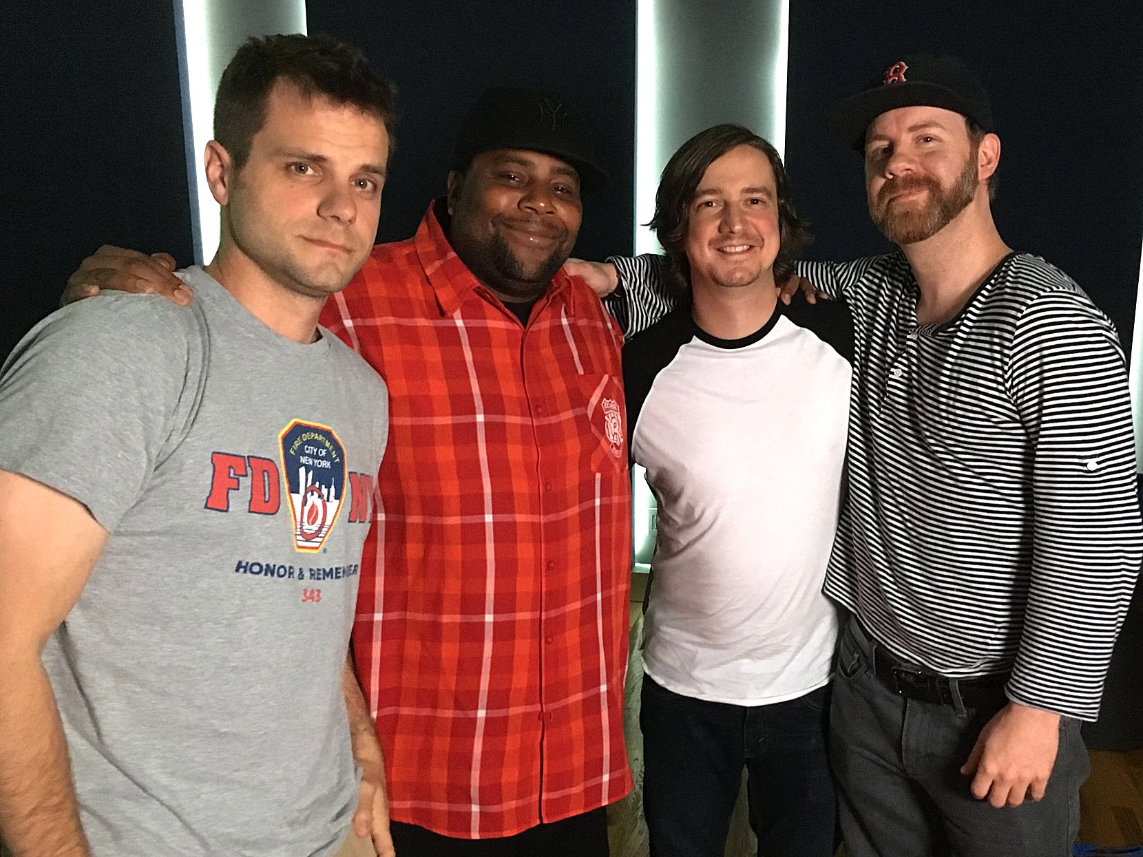 Producer Shawn Cauthen and directors Scott Barber and Adam Sweeney with current SNL cast member, and former Nick star, Kenan Thompson.