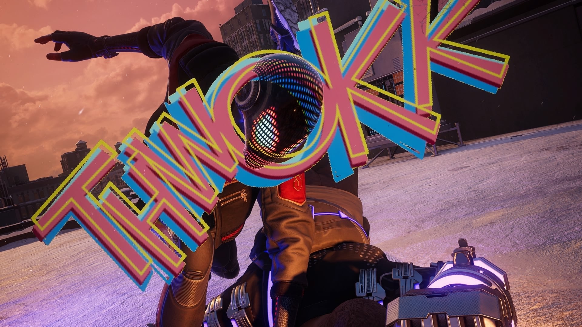 Miles landing a knock out blow to an Underground goon.