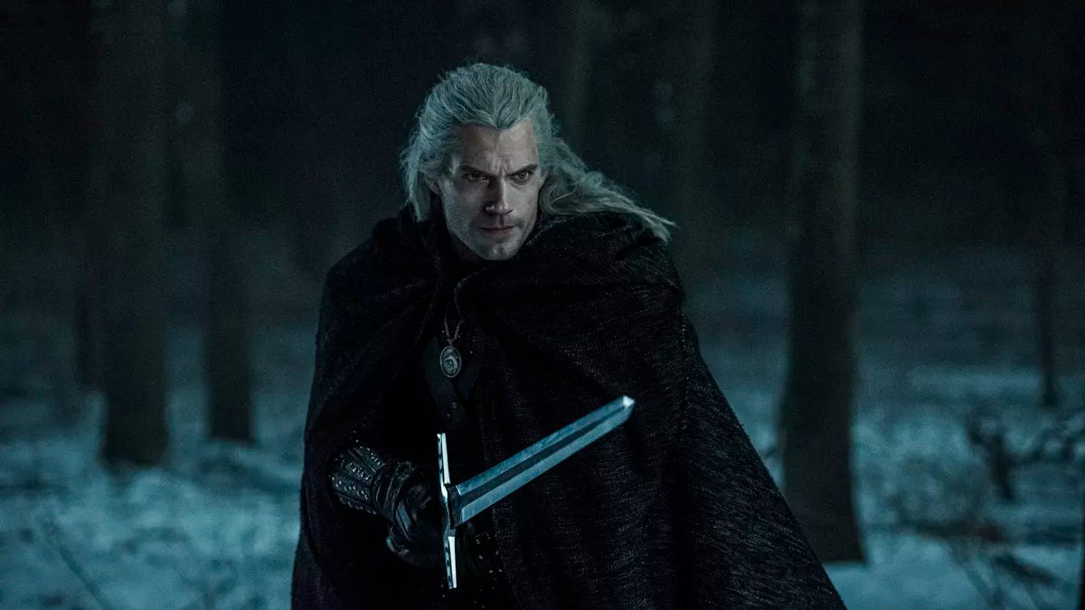 Geralt ready to fight a monster.