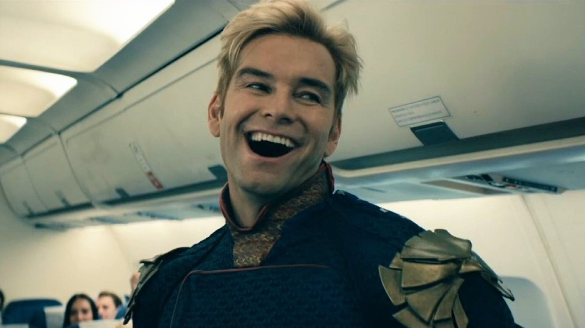 Antony Starr as Homelander.