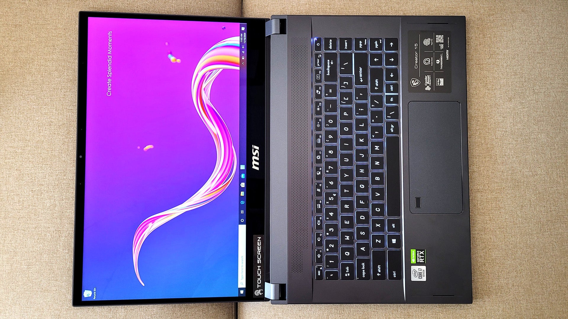 180-degree display hinges.