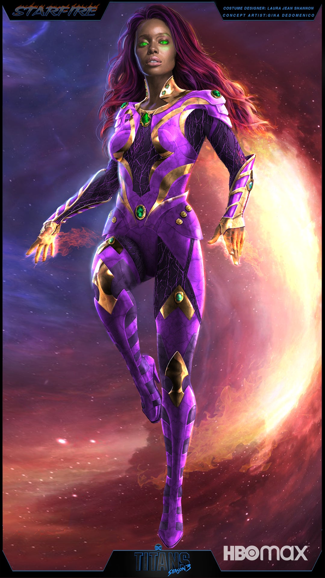 The concept art for Starfire’s new look.