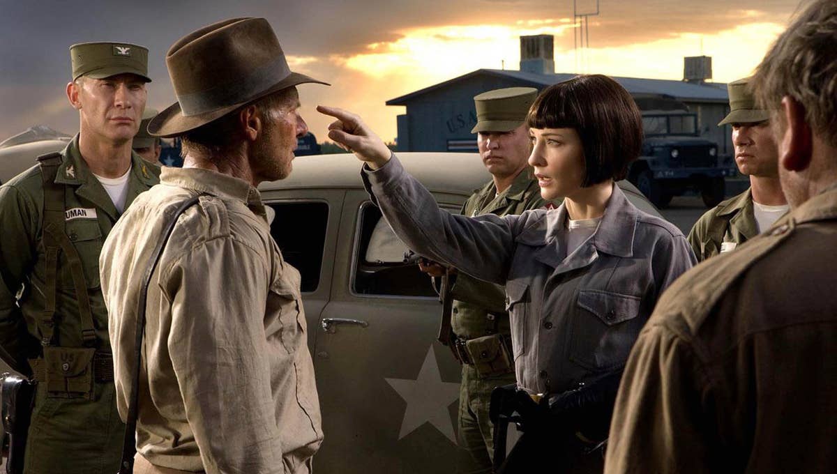 Indy with two of the best things about the film, Cate Blanchett and Igor Jijikine.
