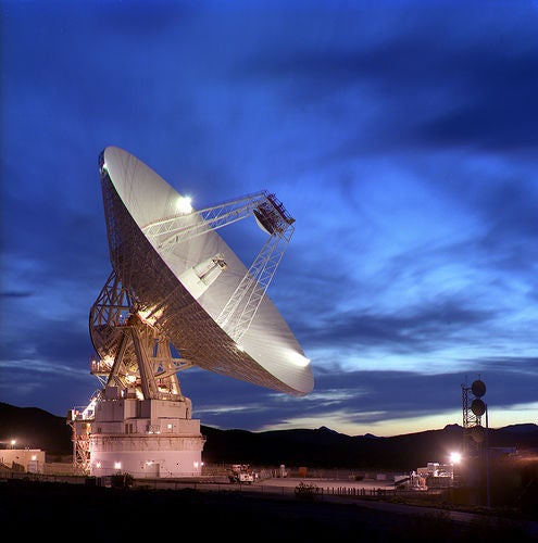 The Goldstone radar dish. 