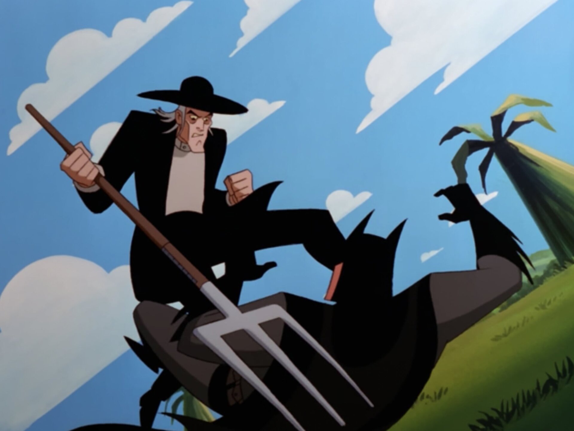 I just realized Batman defeats no one in this episode. Bruce Wayne took out Shitty Appa, though.