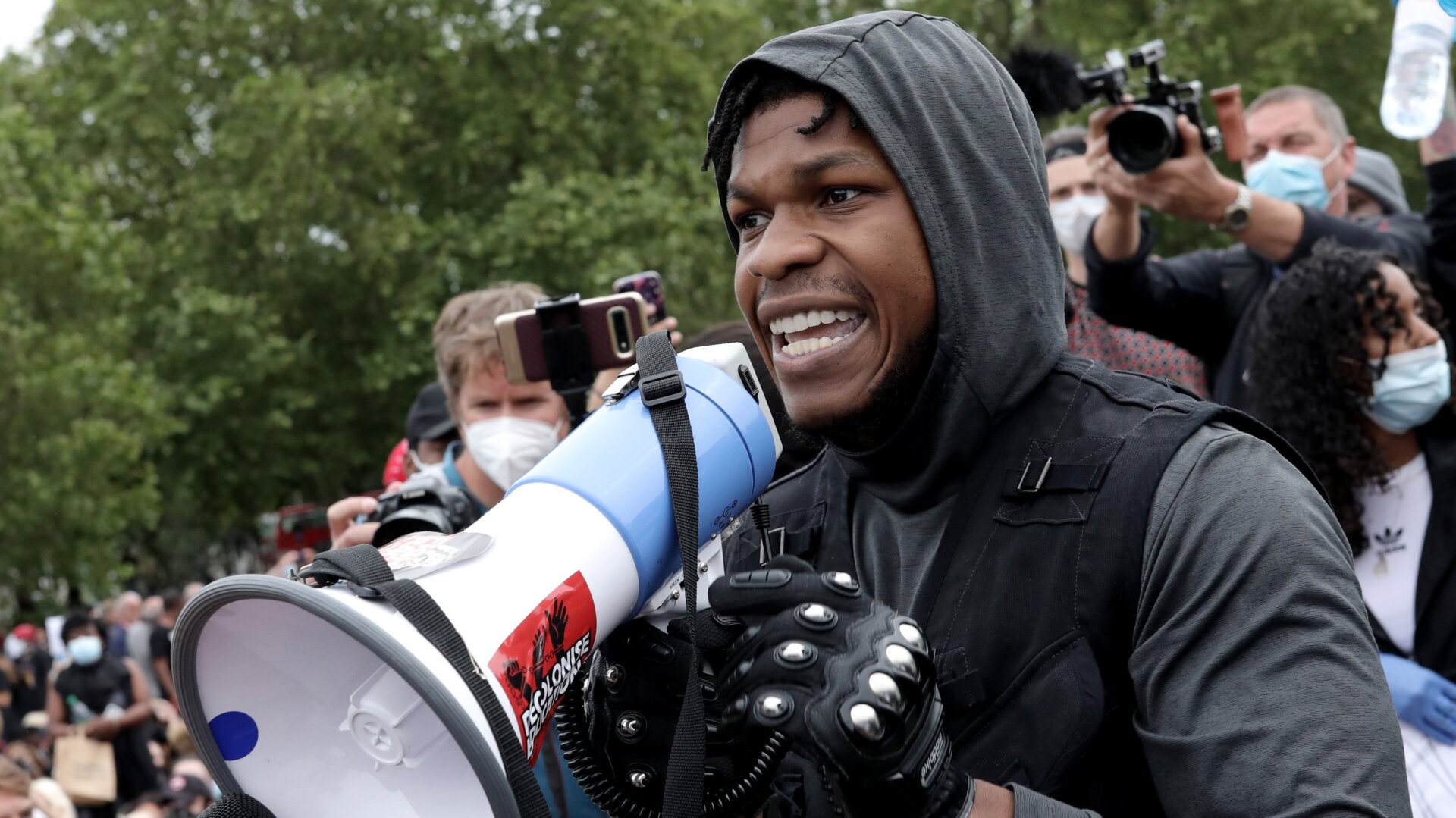 John Boyega at a Black Lives Matter protest in Hyde Park.