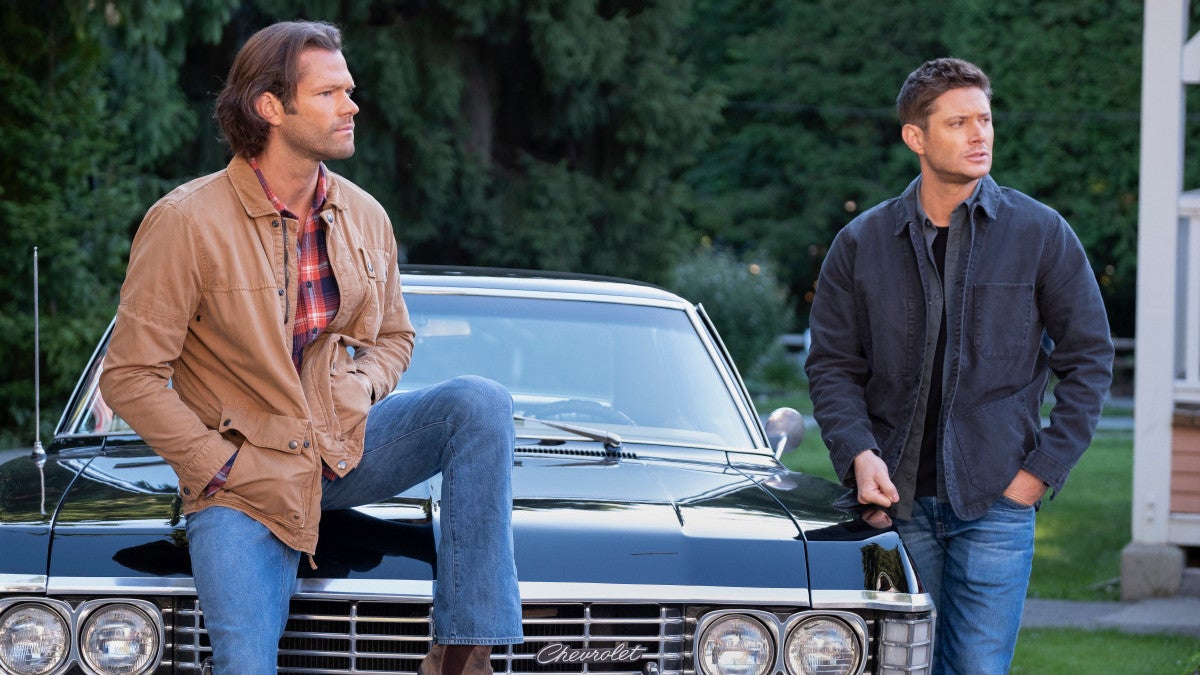 Jared Padalecki as Sam and Jensen Ackles as Dean.