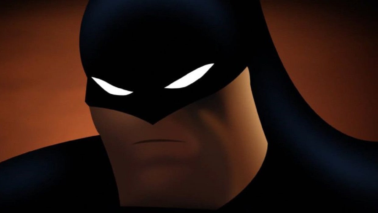Batman scowling.