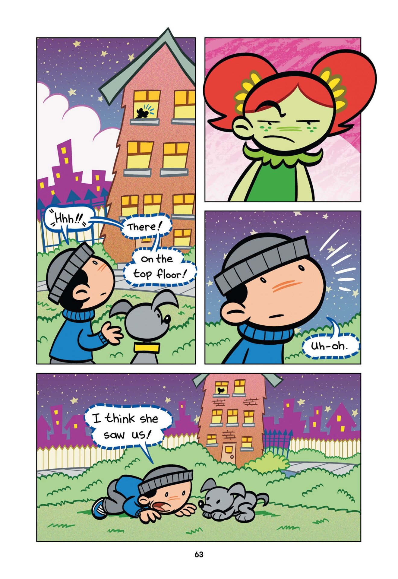 Ivy confirming without a doubt that Brucie, a detective in training, needs to work more on his stealth skills.