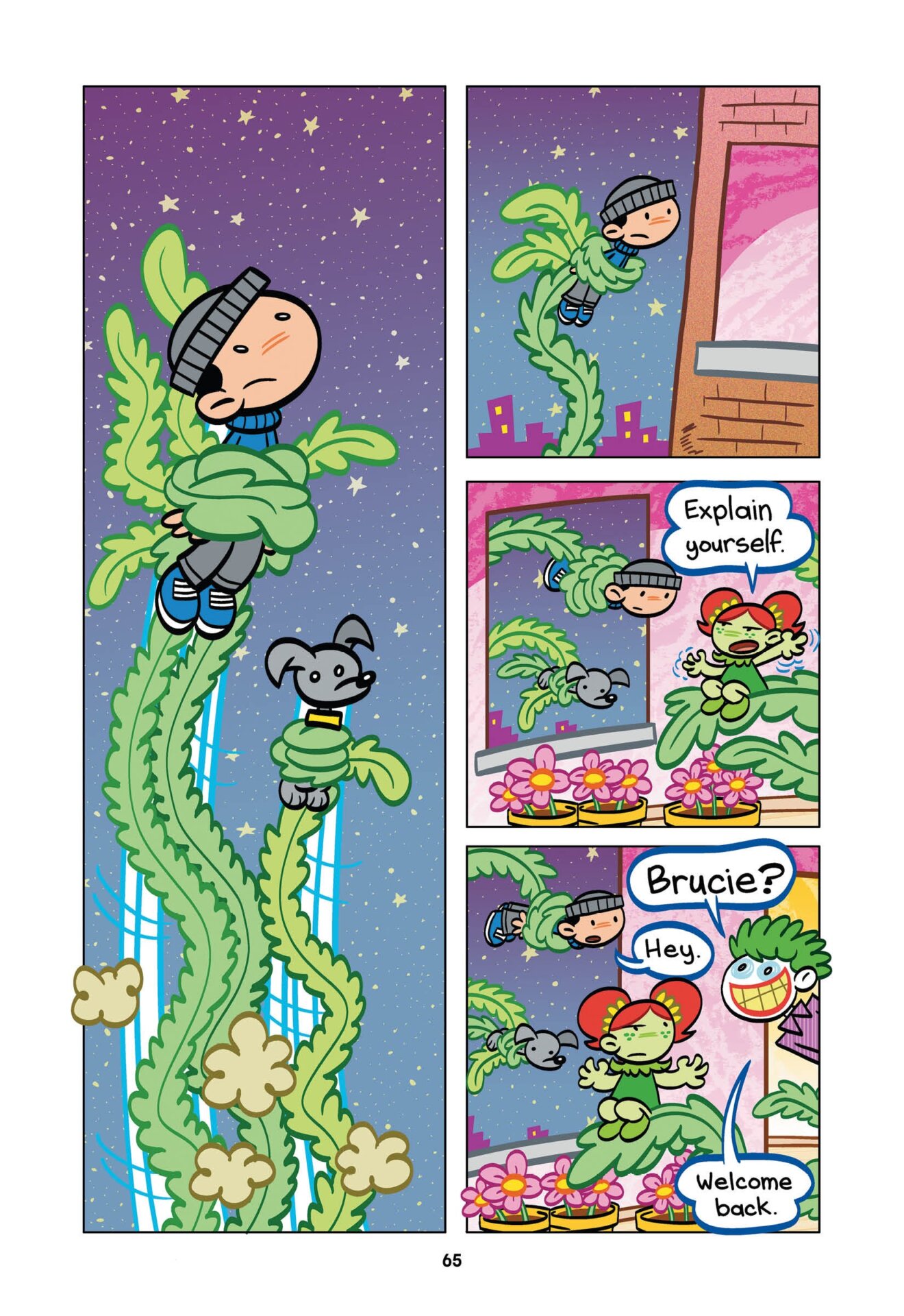 The Joker barging in on Ivy interrogating Brucie.