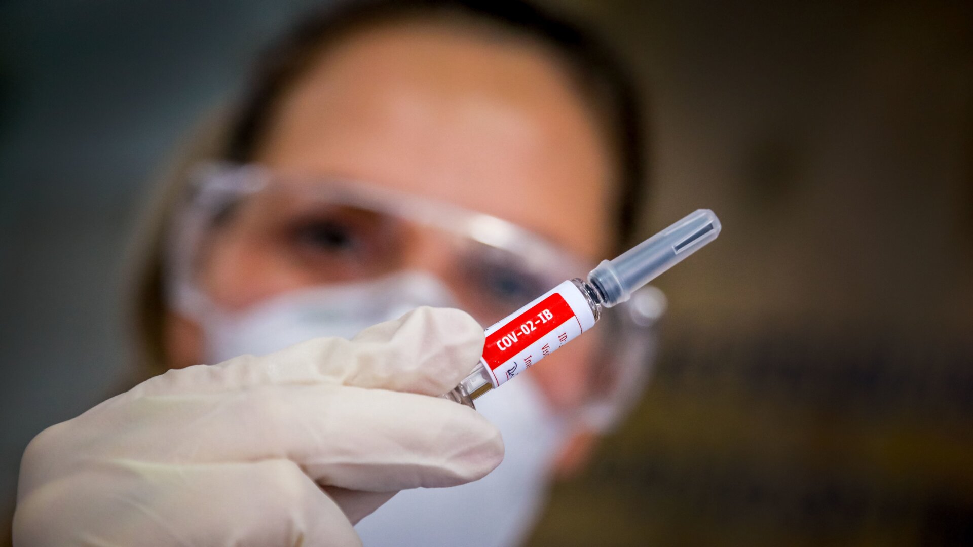 Above, a covid-19 vaccine candidate produced by Chinese company Sinovac Biotech being used in a clinical trial at the Sao Lucas Hospital, in Porto Alegre, Brazil on August 08, 2020.