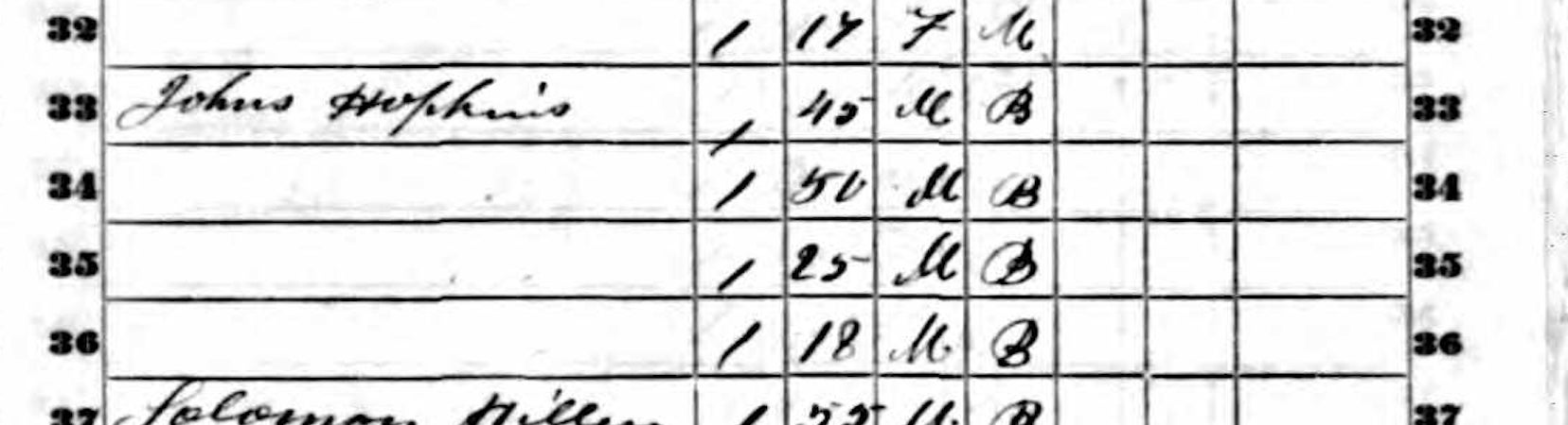 Screenshot: 1850 U.S. Census/Ancestry.com
