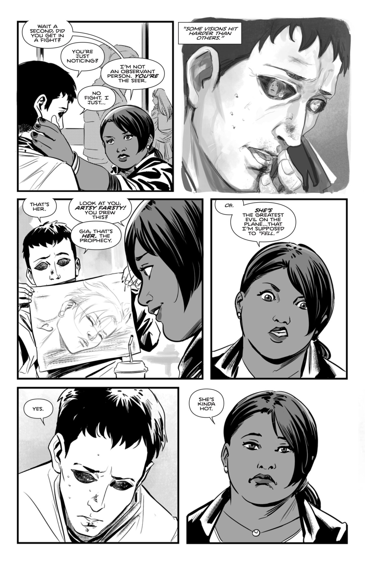 Anthony and Gia, two of Logan’s classmates, getting close to something they don’t fully understand.