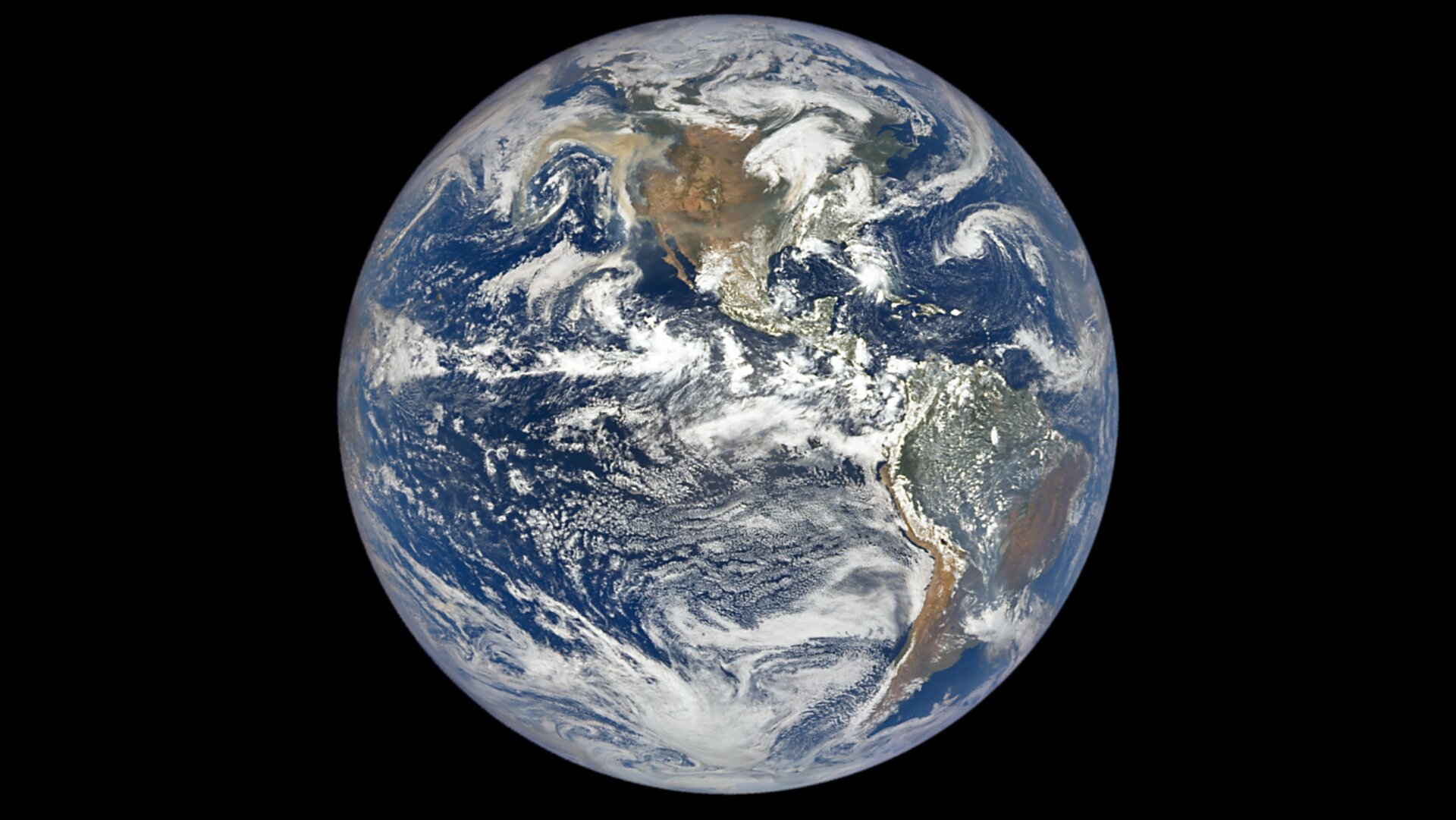 Smoke is visible off the West Coast on Sept. 9. The image was captured by NASA’s DSCOVR satellite at a distance of 883,291 miles (1,421,519 kilometers) from the Earth’s surface.