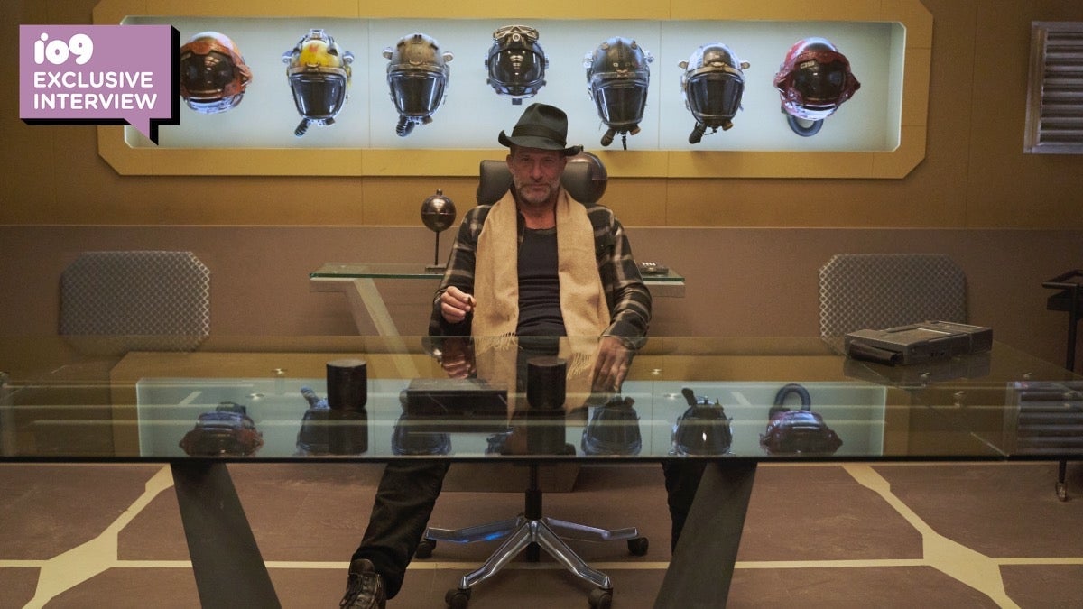 Thomas Jane chills in between takes, in a series of photos provided exclusively to outlets that attended 2019's The Expanse set visit.