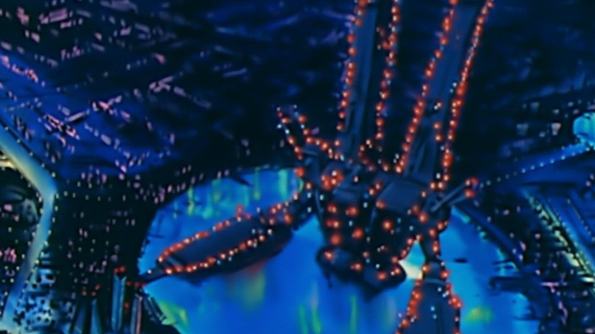 The SDF-1 festooned with holiday lights after a day of tragedy,