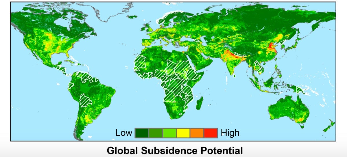 The authors created this potential regional subsidence map.
