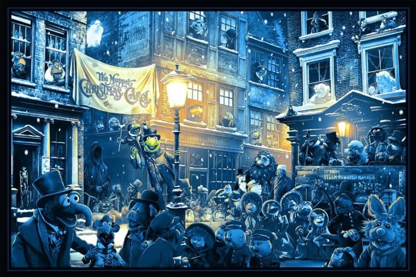 An excellent Muppet Christmas Carol poster by artist Kevin Wilson.